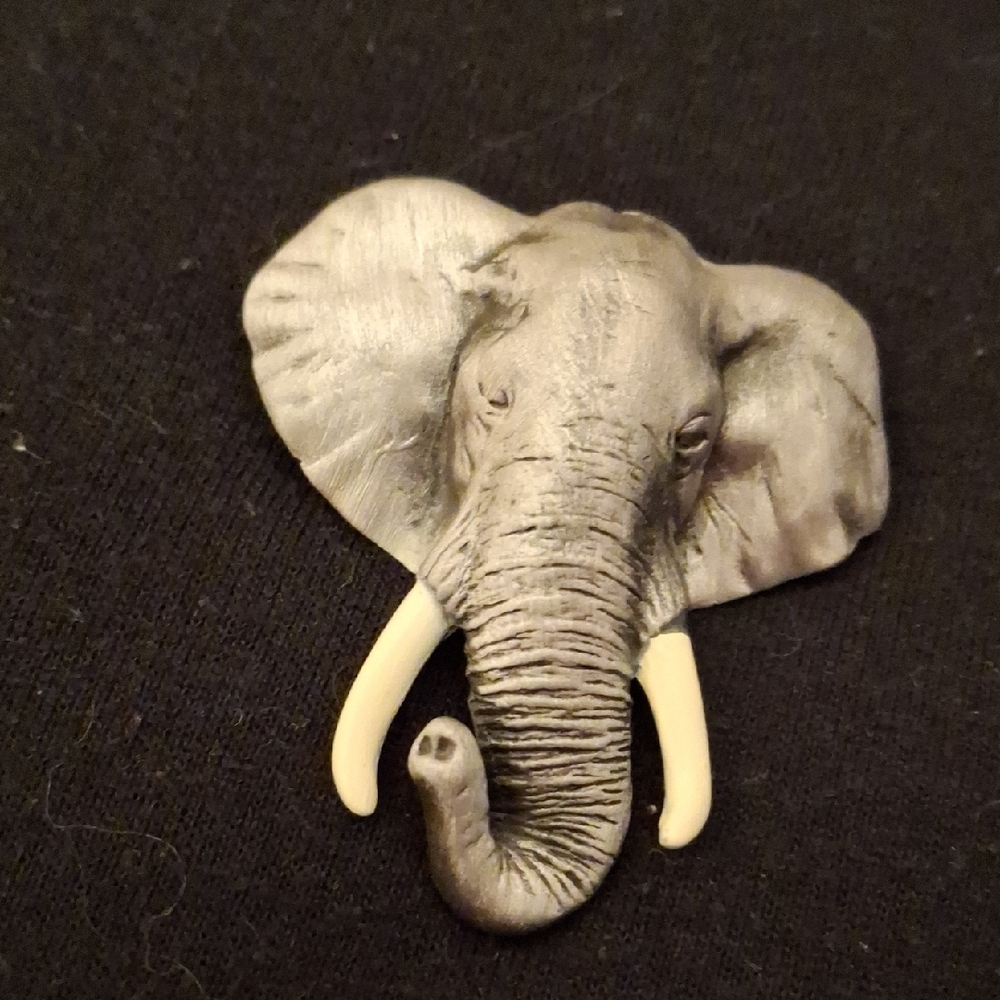 Elegant Gray and White Elephant Accessory